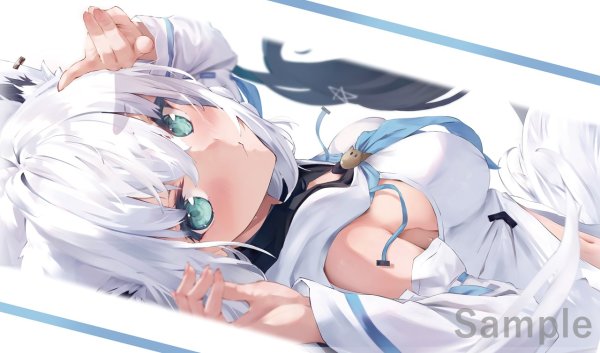 画像1: プレイマット「白上フブキ」 (1)