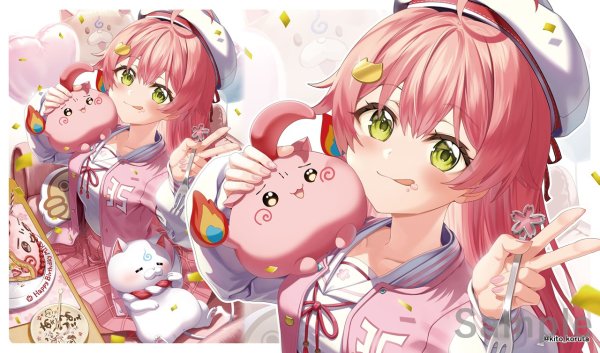 画像1: プレイマット「さくらみこ私服」 (1)