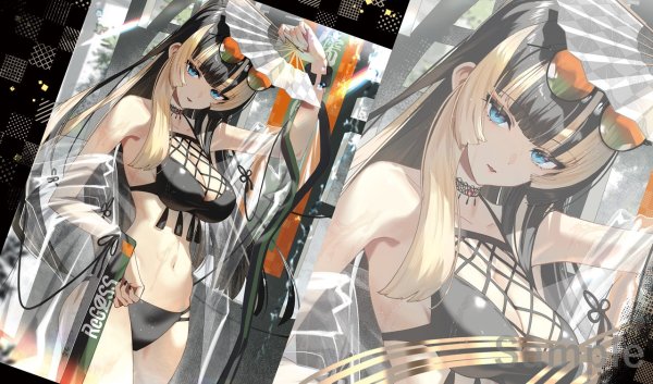 画像1: プレイマット「儒烏風亭らでん水着」 (1)